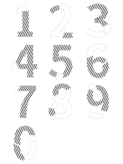 Szablon cyfr do druku poprawia naukę i zabawę